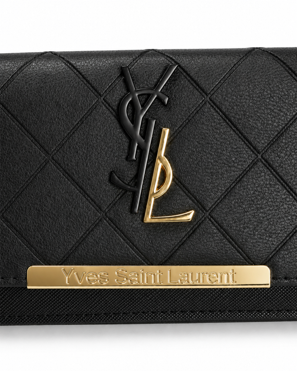 Yves Saint Laurent Quilted Long Wallet