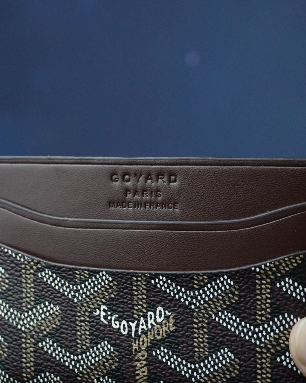 Goyard Card Holder - leather finish