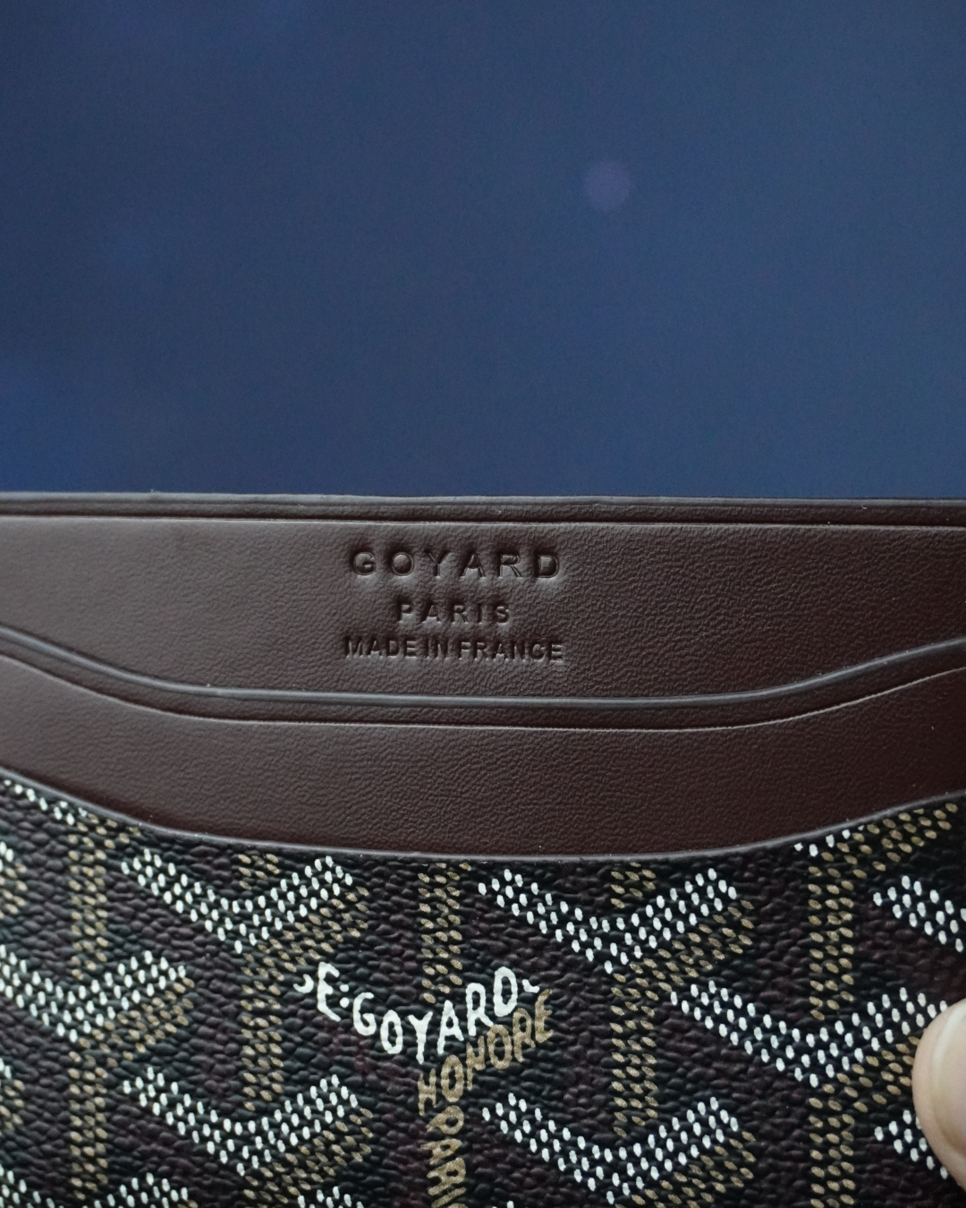 Goyard Card Holder - leather finish