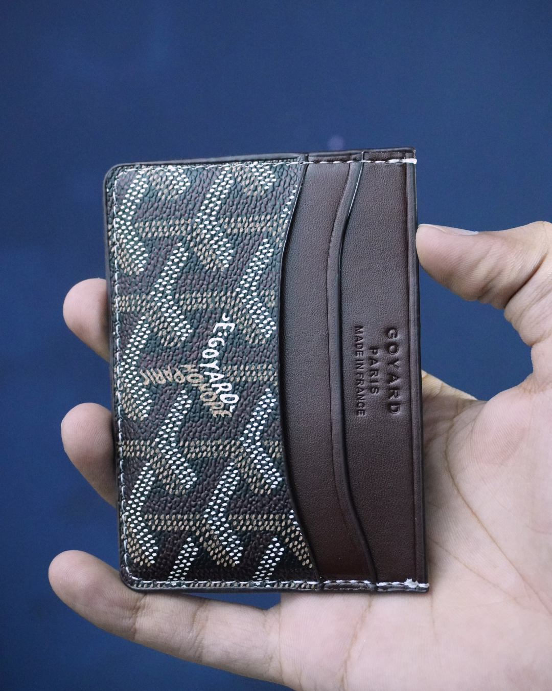 Goyard Card Holder - leather finish