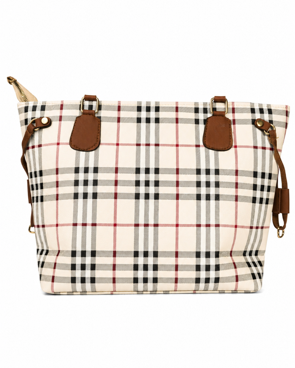 Classic Checkered Tote Shoulder Bag