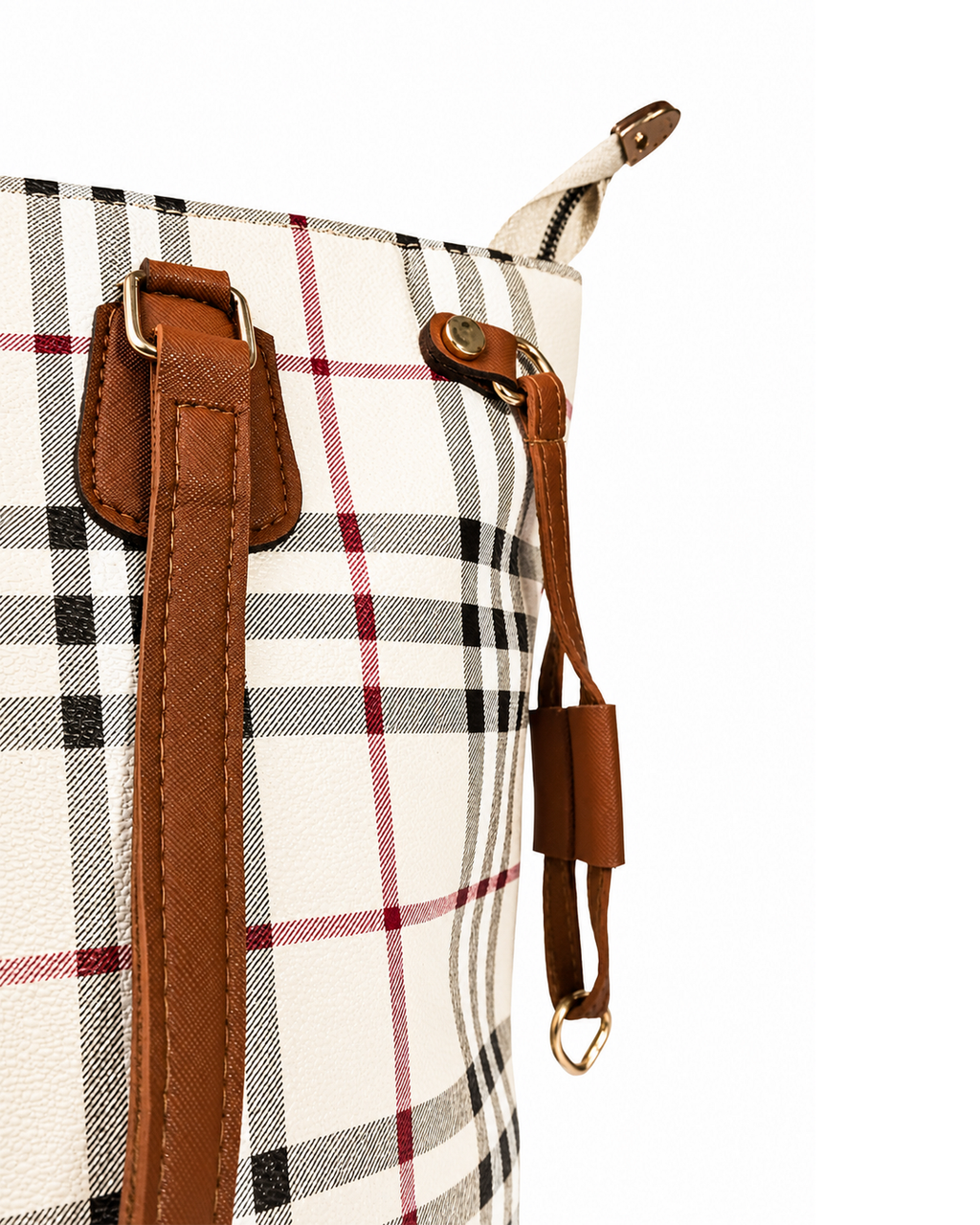 Classic Checkered Tote Shoulder Bag