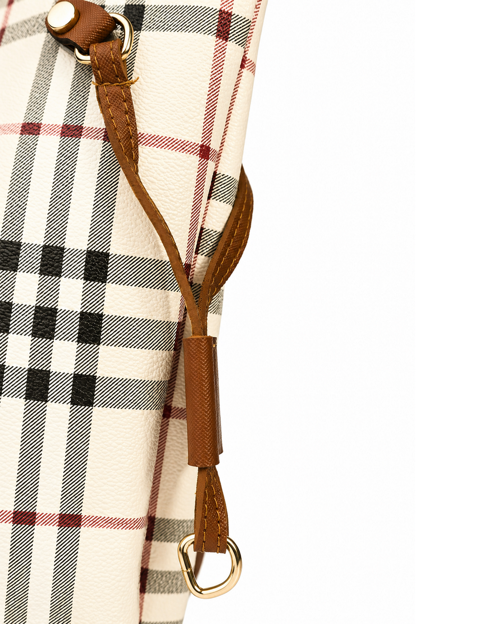 Classic Checkered Tote Shoulder Bag