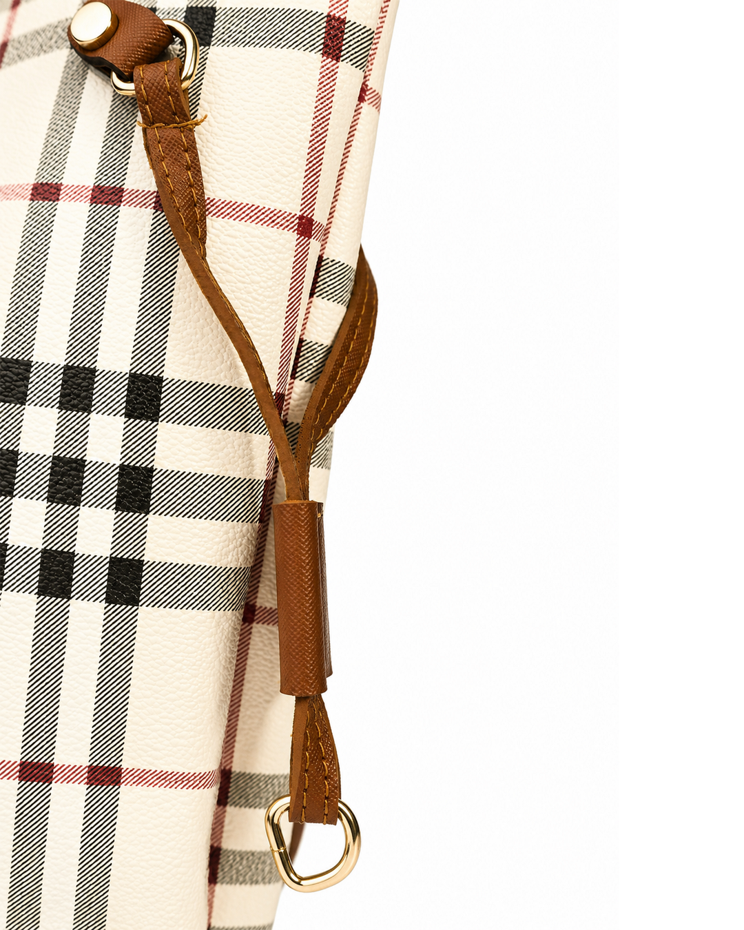 Classic Checkered Tote Shoulder Bag