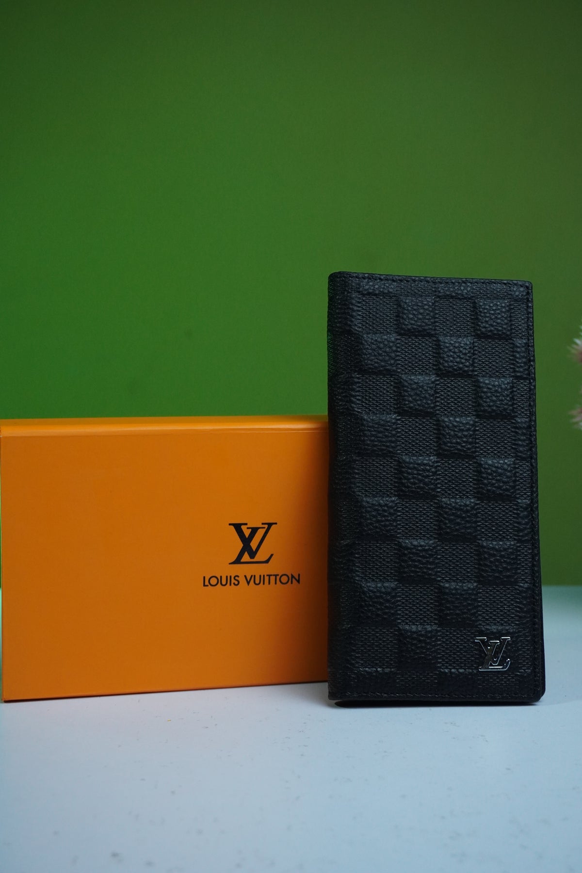 Louis vuitton men textured long wallet