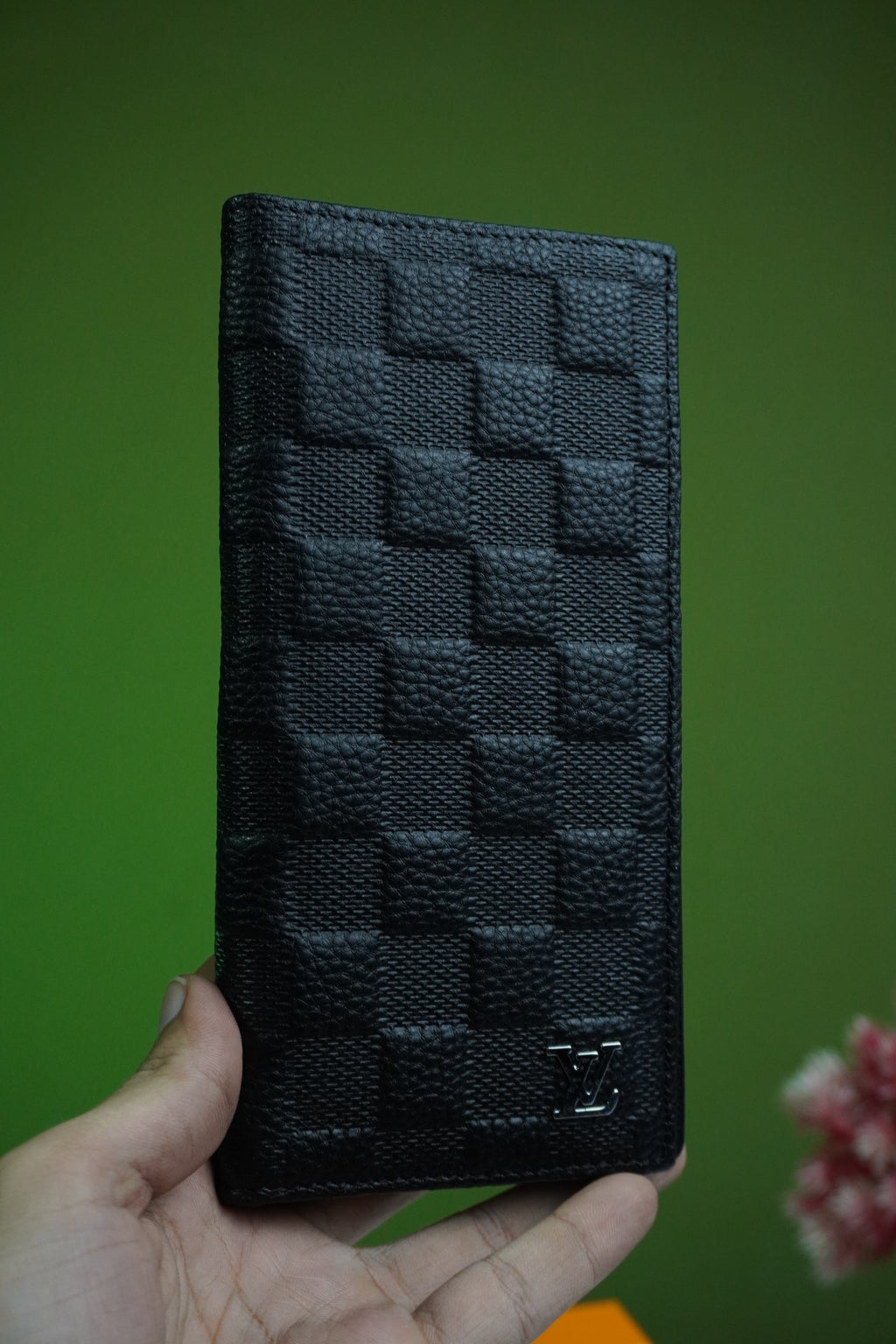 Louis vuitton men textured long wallet