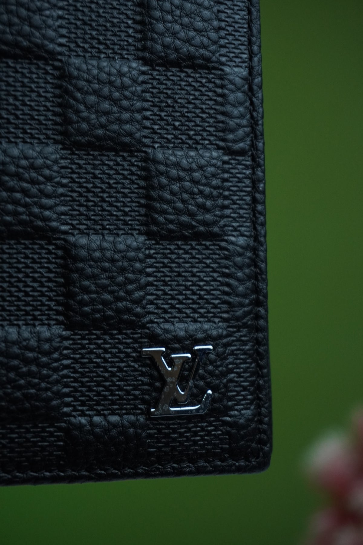 Louis vuitton men textured long wallet