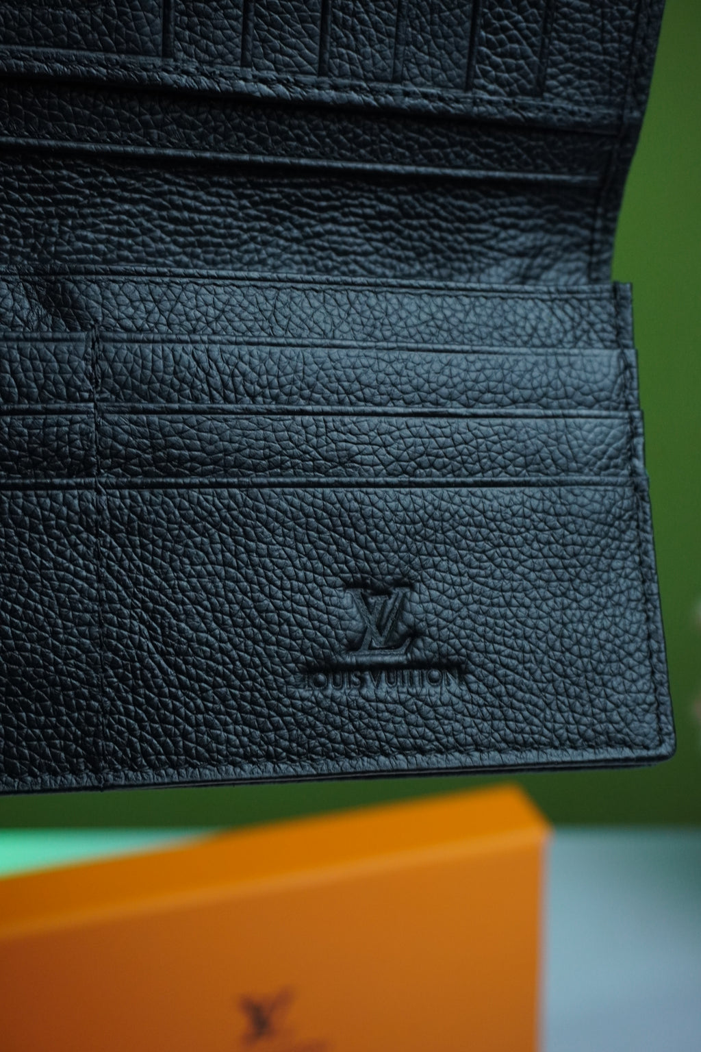 Louis vuitton men textured long wallet