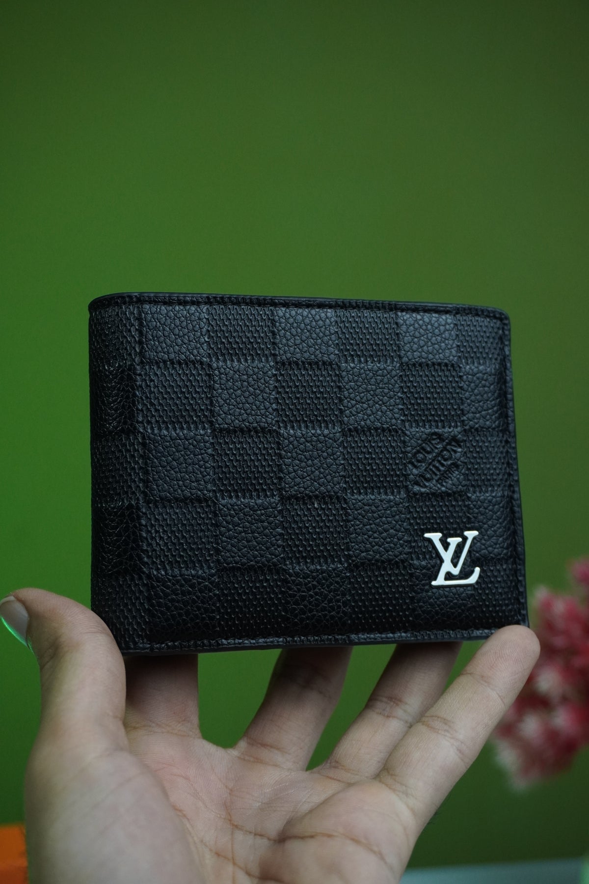Louis vuitton men textured wallet