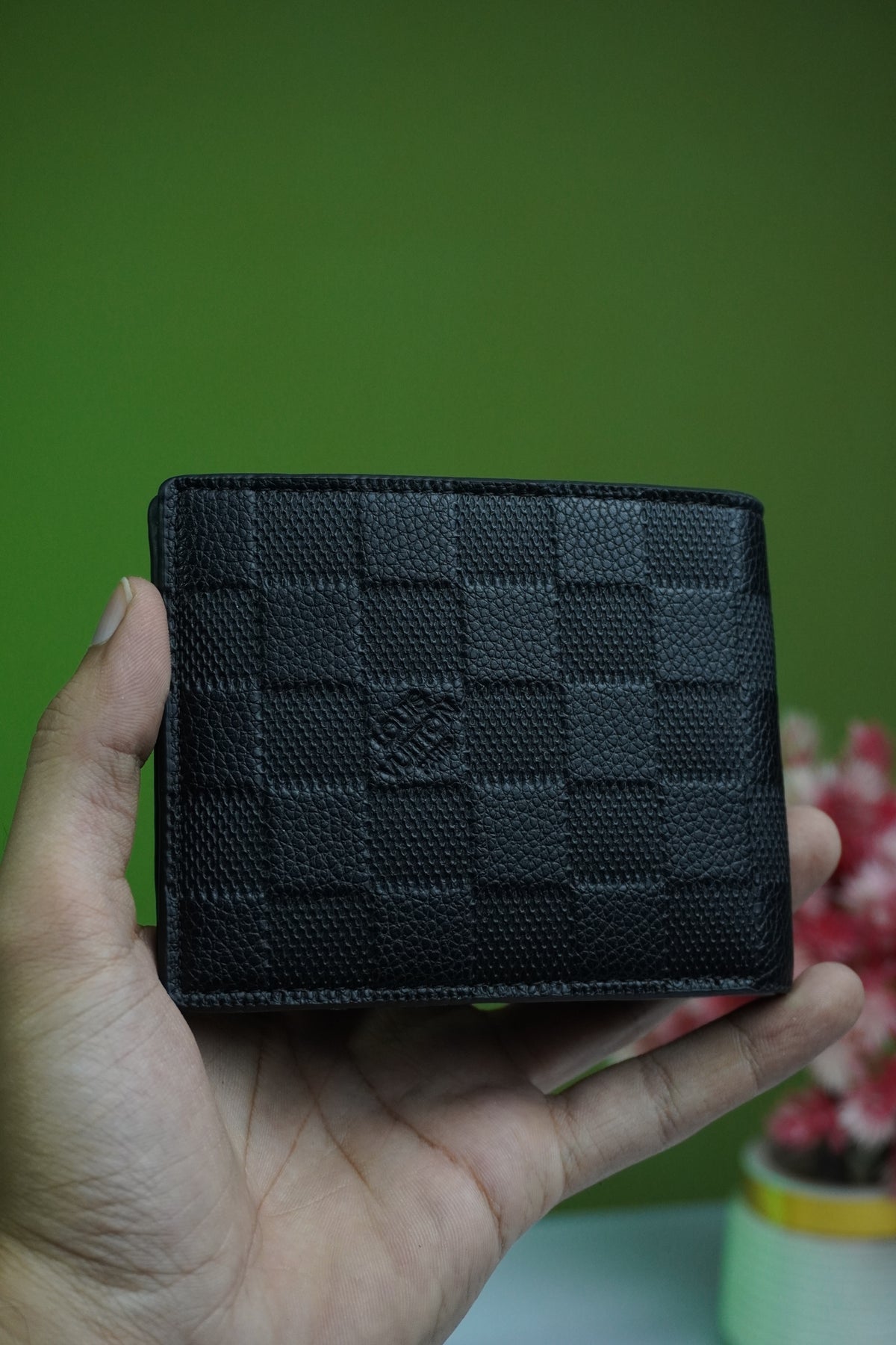 Louis vuitton men textured wallet