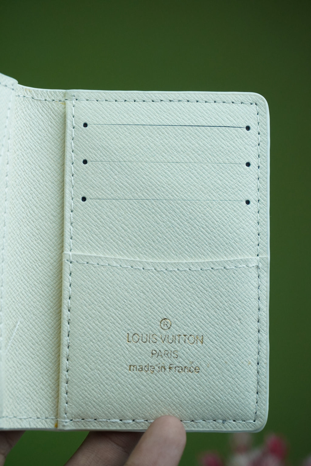 LOUIS VUITTON MEN WHITE COMPACT WALLET